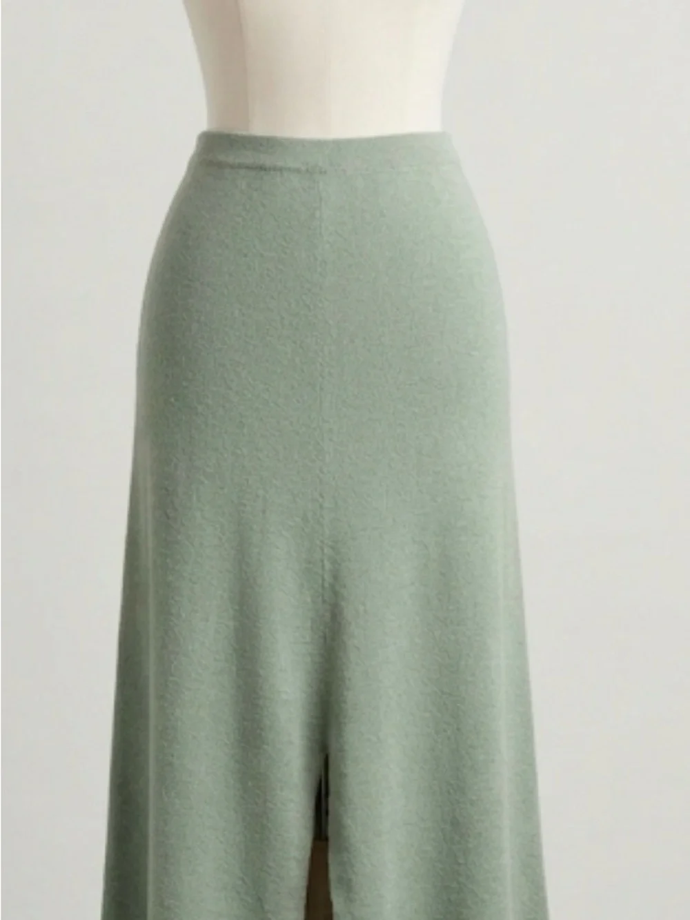 High-Waist Sage Green Maxi Skirt